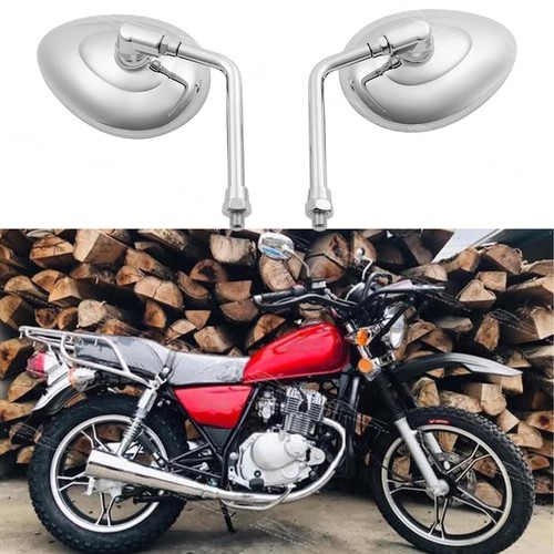 Pair 8mm chrome motorcycle - 1,